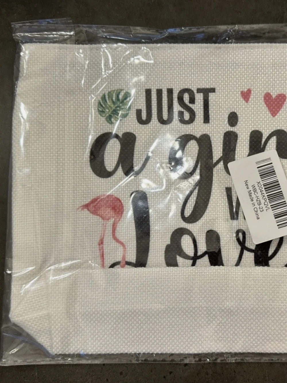 Just A Girl Who Loves Flamingos Makeup Bag Cosmetic Toiletry Pouch NEW!!